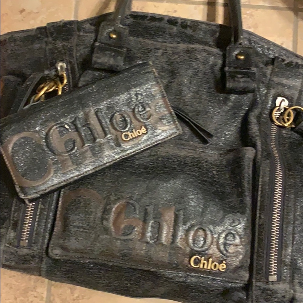 COPY - FOR BOTH🥳🥳Rare Auth Chloe Vintage look Bag and Wallet❣️